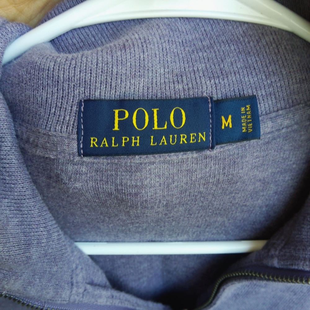 Polo Ralph Lauren Men Quarter Zip Cotton Pullover Sweater Medium - Picture 6 of 6